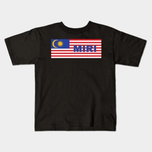 Miri City in Malaysian Flag Kids T-Shirt